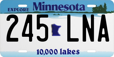 MN license plate 245LNA