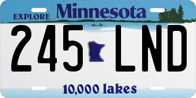 MN license plate 245LND