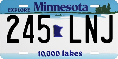 MN license plate 245LNJ