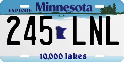 MN license plate 245LNL