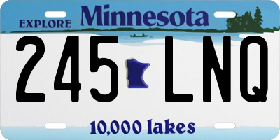 MN license plate 245LNQ