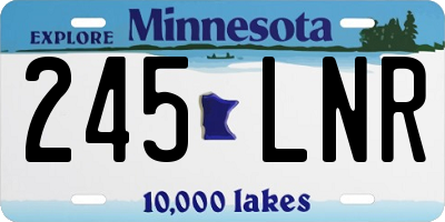 MN license plate 245LNR