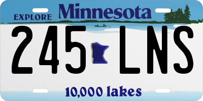MN license plate 245LNS