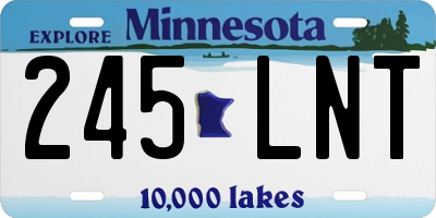 MN license plate 245LNT