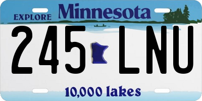 MN license plate 245LNU