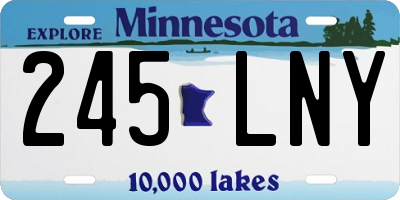 MN license plate 245LNY