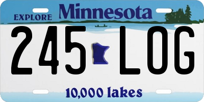 MN license plate 245LOG