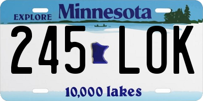 MN license plate 245LOK