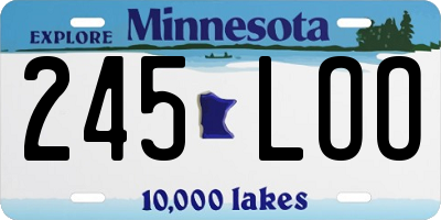 MN license plate 245LOO