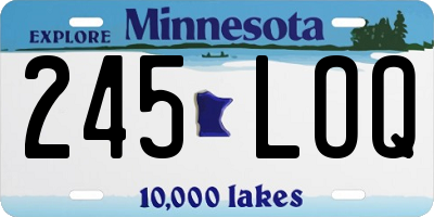 MN license plate 245LOQ