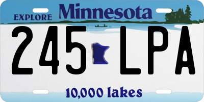 MN license plate 245LPA