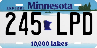 MN license plate 245LPD