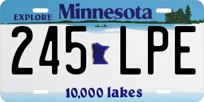 MN license plate 245LPE