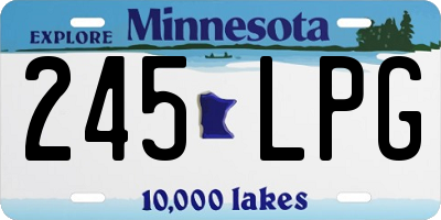 MN license plate 245LPG