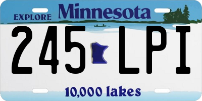 MN license plate 245LPI