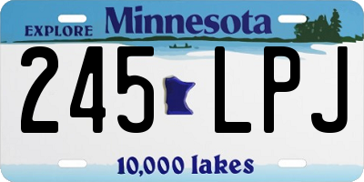 MN license plate 245LPJ