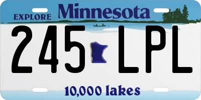 MN license plate 245LPL