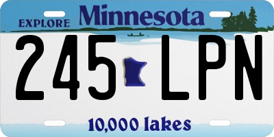 MN license plate 245LPN