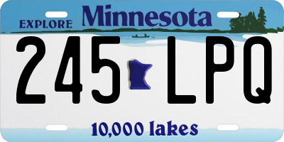 MN license plate 245LPQ