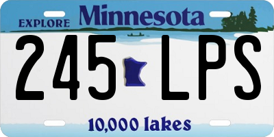 MN license plate 245LPS