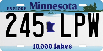 MN license plate 245LPW