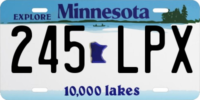 MN license plate 245LPX