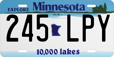 MN license plate 245LPY