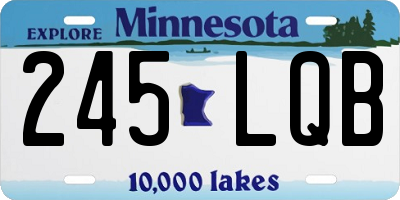 MN license plate 245LQB