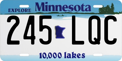 MN license plate 245LQC