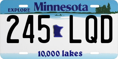 MN license plate 245LQD