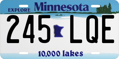 MN license plate 245LQE