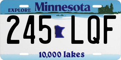 MN license plate 245LQF