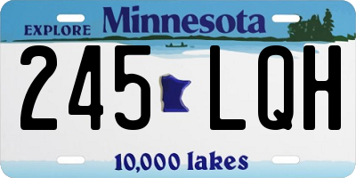 MN license plate 245LQH