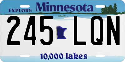 MN license plate 245LQN