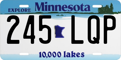 MN license plate 245LQP
