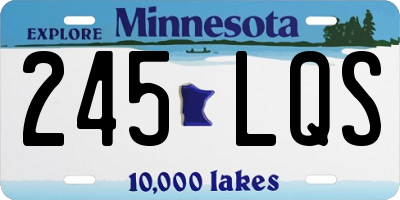 MN license plate 245LQS