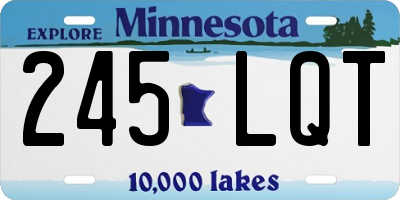 MN license plate 245LQT