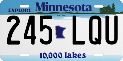 MN license plate 245LQU