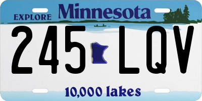 MN license plate 245LQV