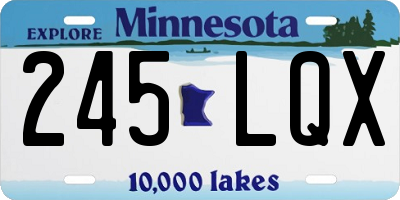 MN license plate 245LQX