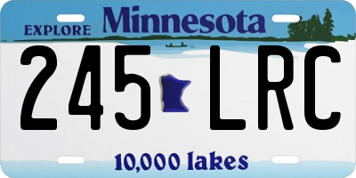MN license plate 245LRC