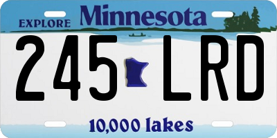 MN license plate 245LRD