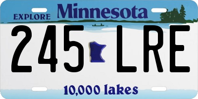 MN license plate 245LRE