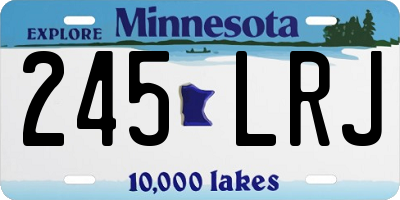 MN license plate 245LRJ