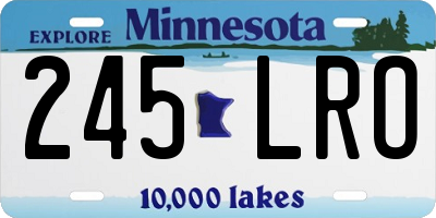 MN license plate 245LRO