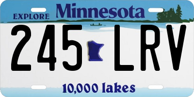 MN license plate 245LRV