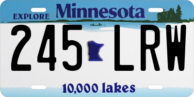 MN license plate 245LRW