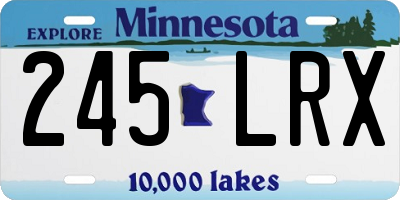 MN license plate 245LRX