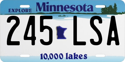 MN license plate 245LSA