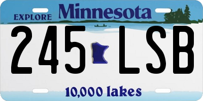 MN license plate 245LSB